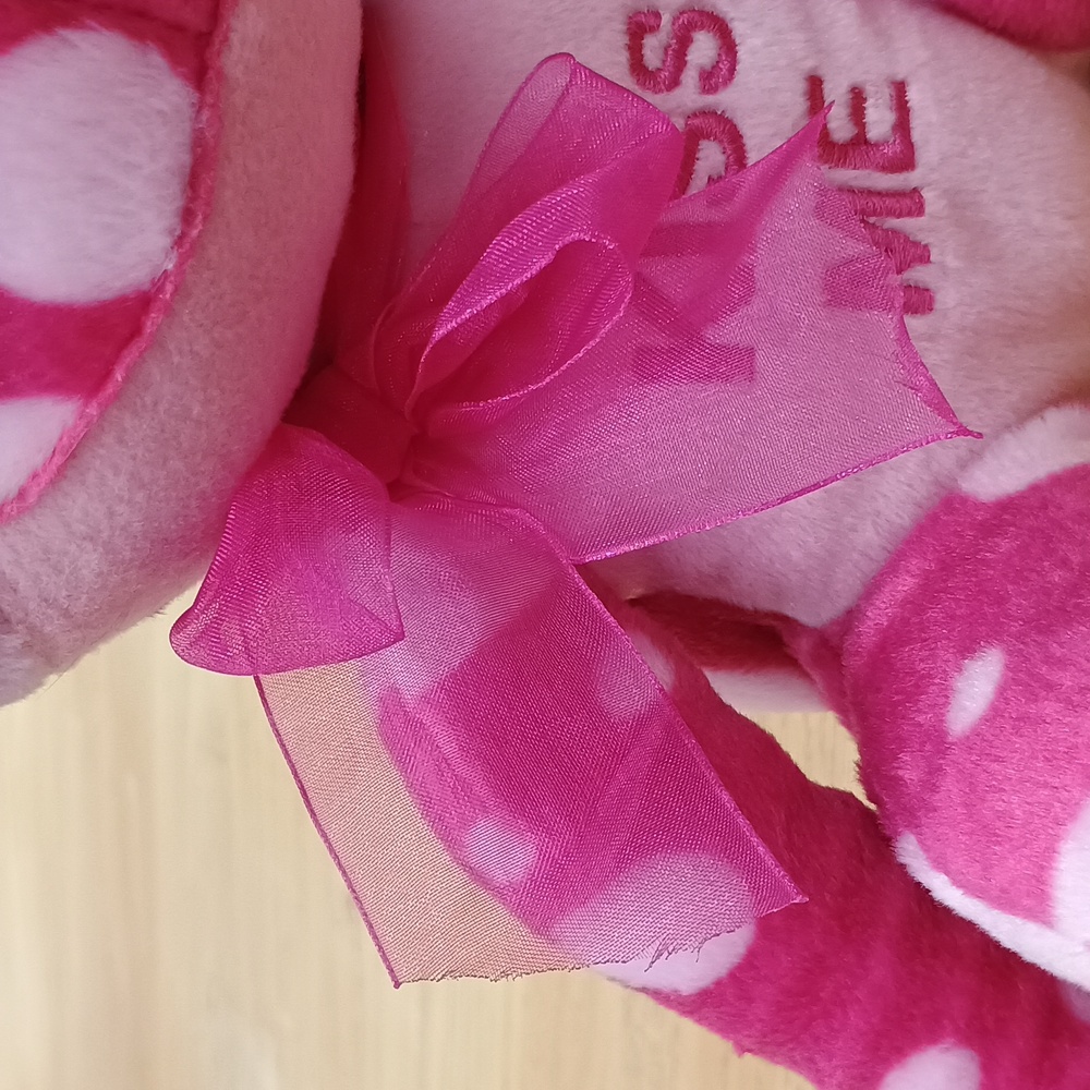 Burton Burton Kiss Me long legs & Arms polka dot Sitting pink plush frog ๐ธ 13in - Picture 13 of 16
